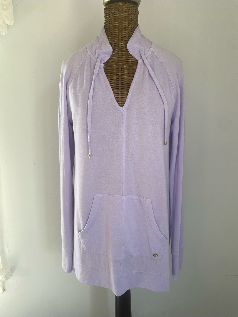 Lilly Pulitzer Light Lavender V-Neck Hooded Tunic